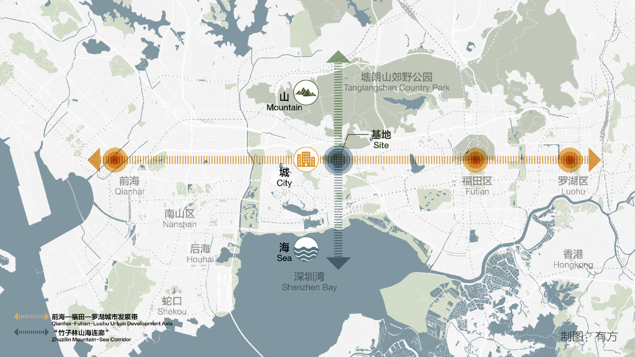 “竹子林山海连廊”与东西向城市发展带